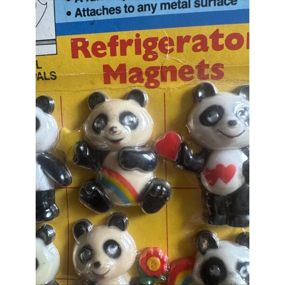 Set Of 6 Panda Pals Refrigerator Magnets New Design Sealed